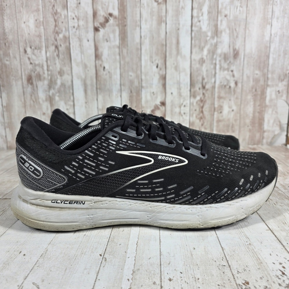 Brooks Glycerin 20 Mens Running Shoes Black White 1103821D059 Size 13 D